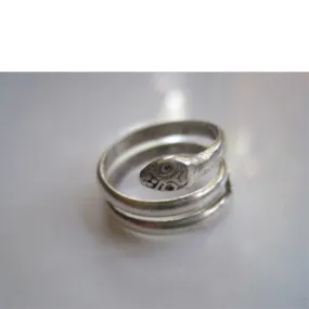 Vintage Egyptian Silver Snake Ring