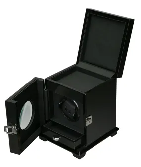 Volta Carbon Fiber Single Watch Winder w/ Storage