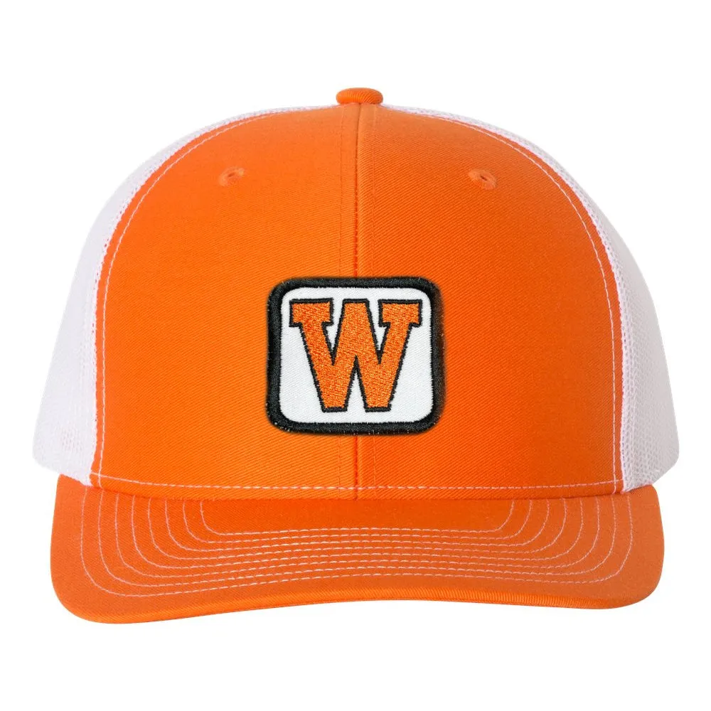 West De Pere Patched Snapback Mid-Profile Trucker Hat - Square White patch