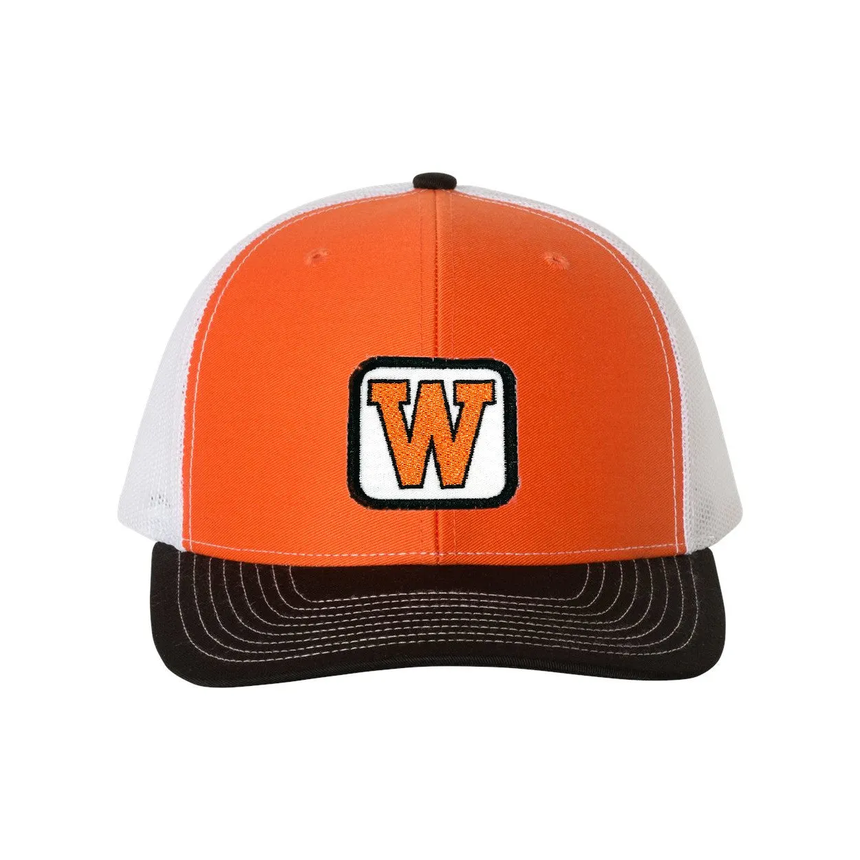 West De Pere Patched Snapback Mid-Profile Trucker Hat - Square White patch