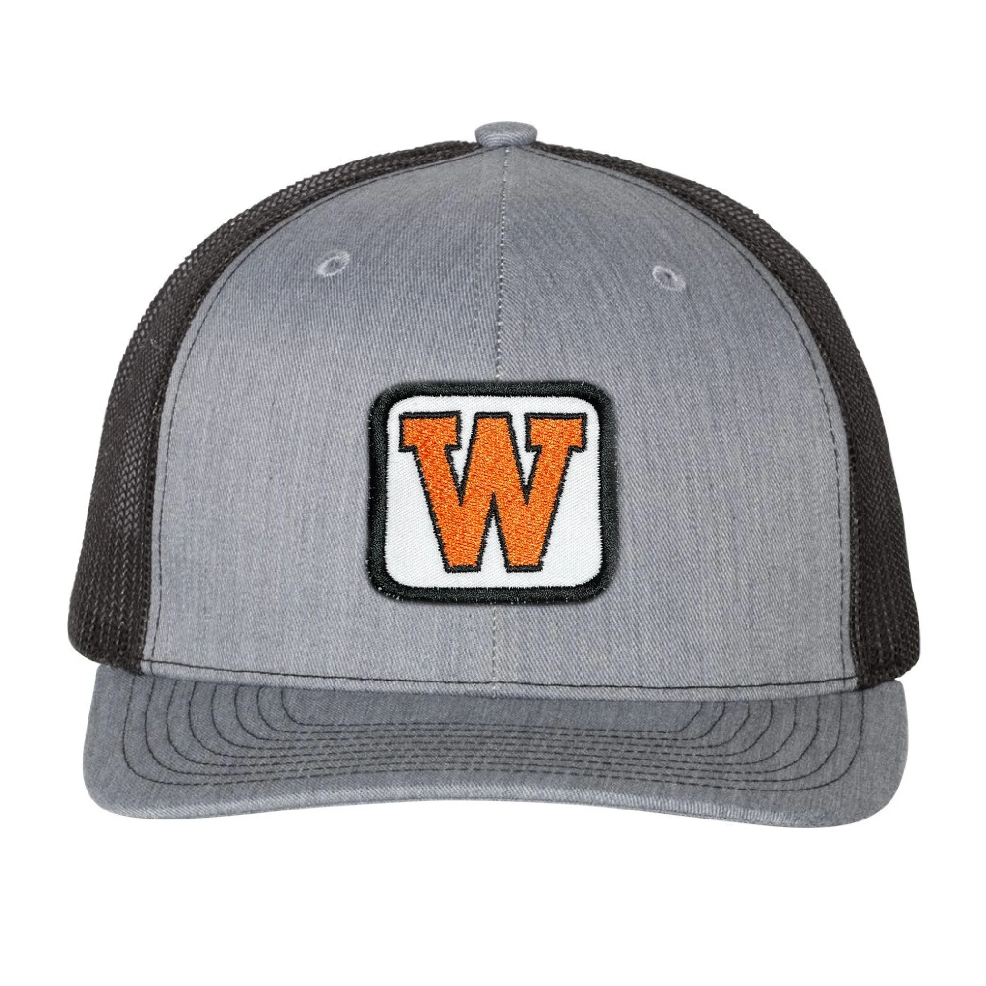 West De Pere Patched Snapback Mid-Profile Trucker Hat - Square White patch