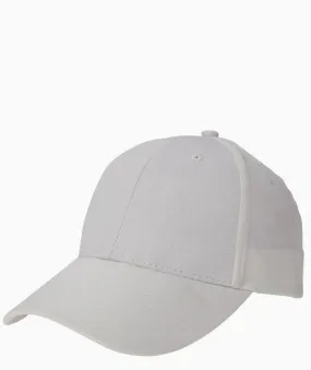 White  Unisex 6-Panel Structured Twill Cap