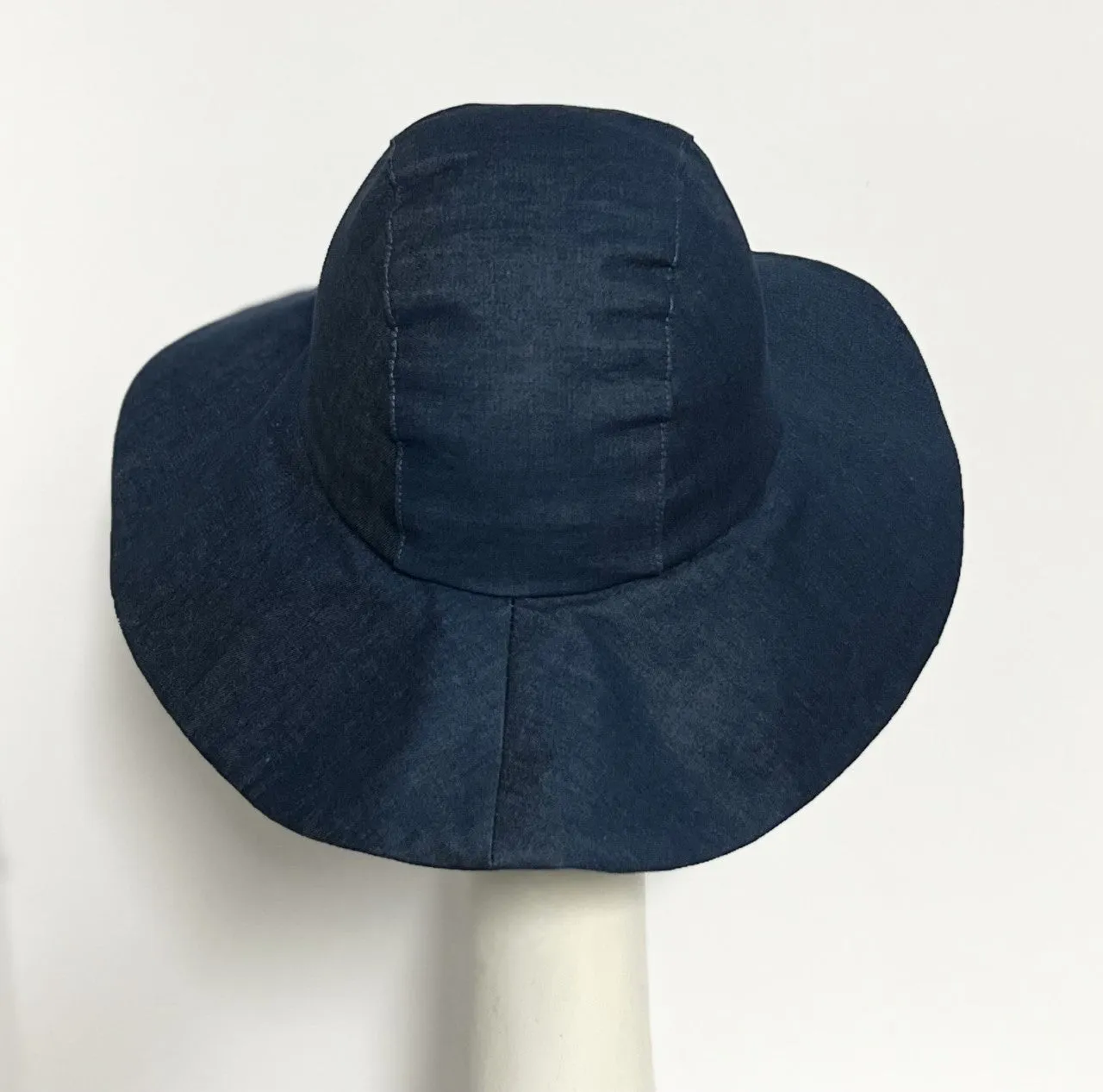 Wide Brim Denim Hat