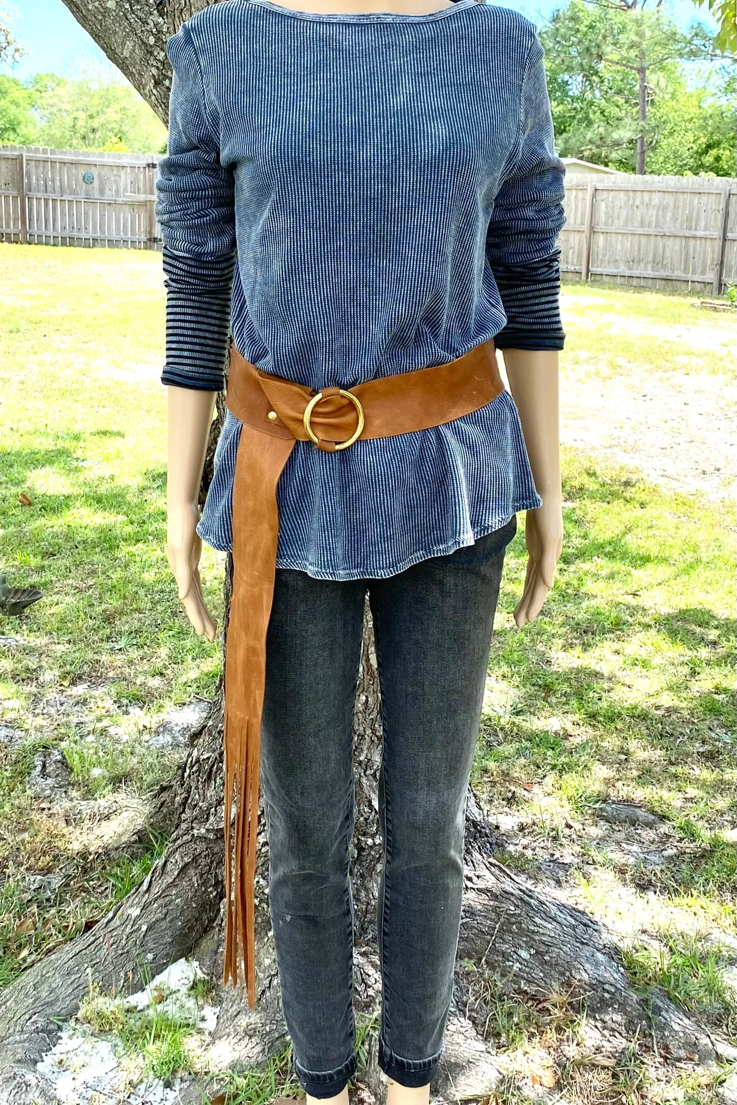 Wide Tassel Belt