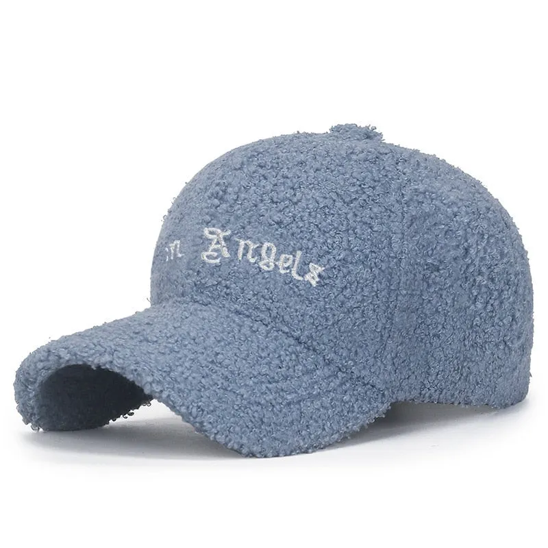 Women Men Warm Wool Thicken Baseball Caps Lady Male Autumn Winter Visors Hip-Hop Cap Hat For Women Men