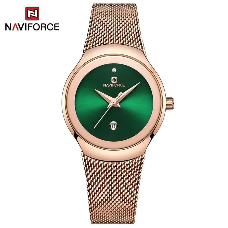 Women Simple Quartz Watch - NAVIFORCE, Water Resistant, Fashion & Casual