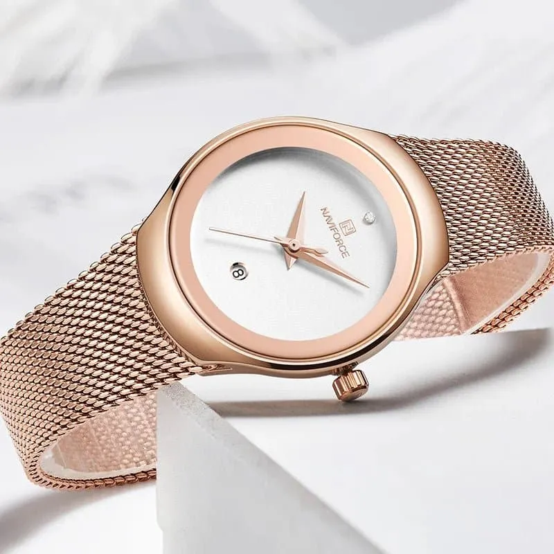 Women Simple Quartz Watch - NAVIFORCE, Water Resistant, Fashion & Casual