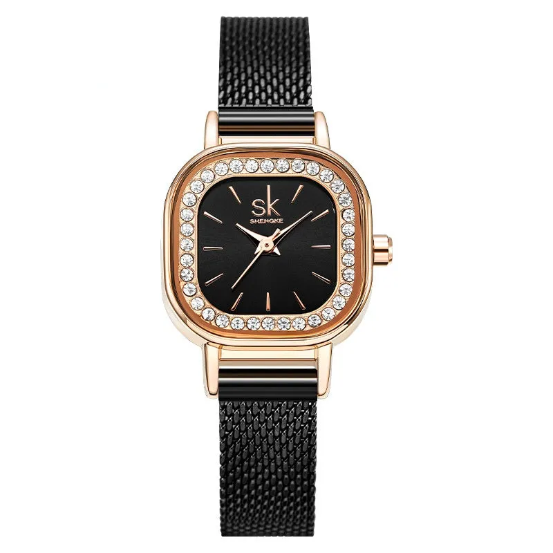 Women's Watch Women's Watch Fashion Diamond-Embedded Light Luxury Waterproof Quartz Watch Watch