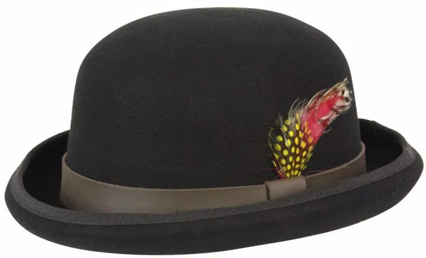 Wool Bowler Derby Hat