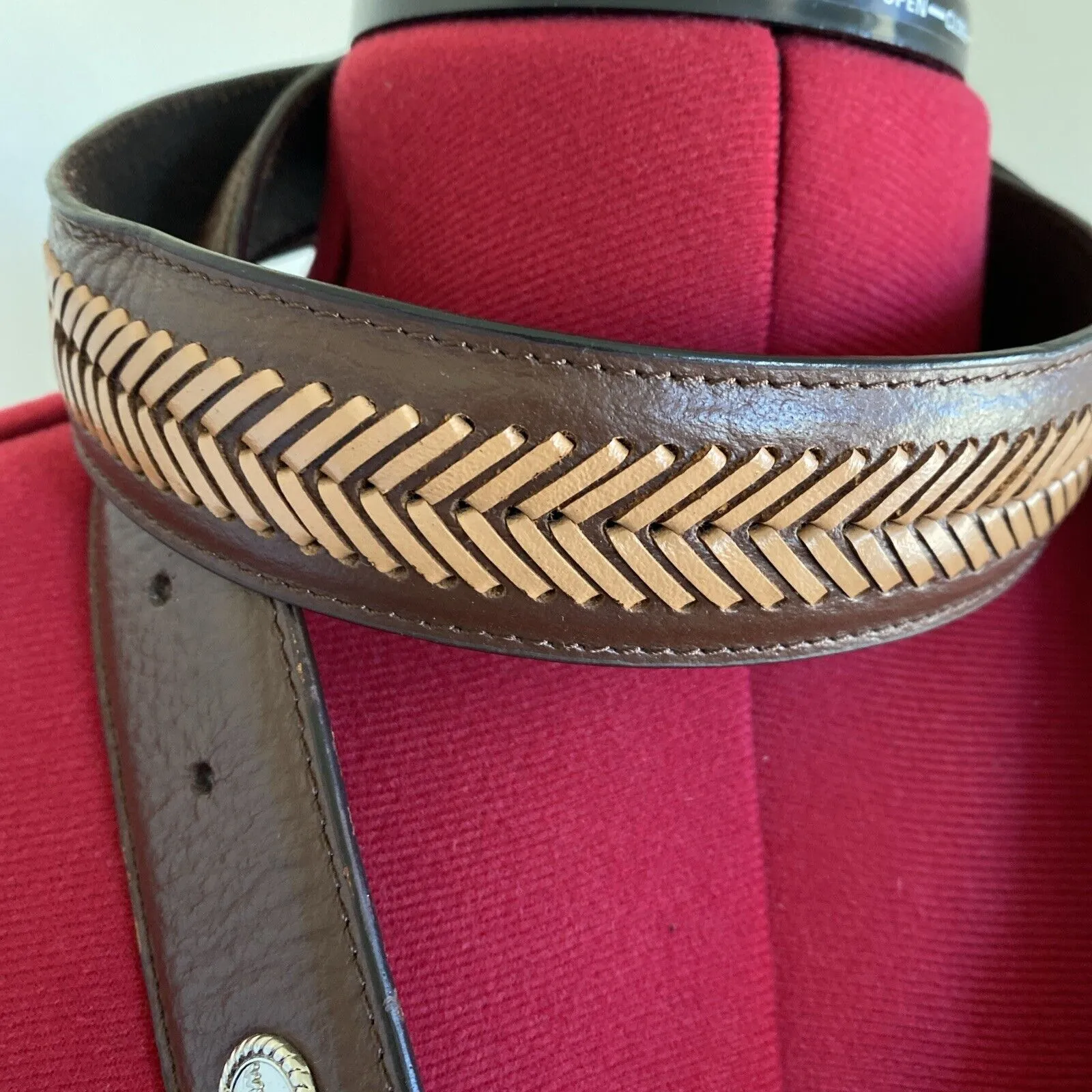 Wrangler Leather belt size 38 with herringbone feature