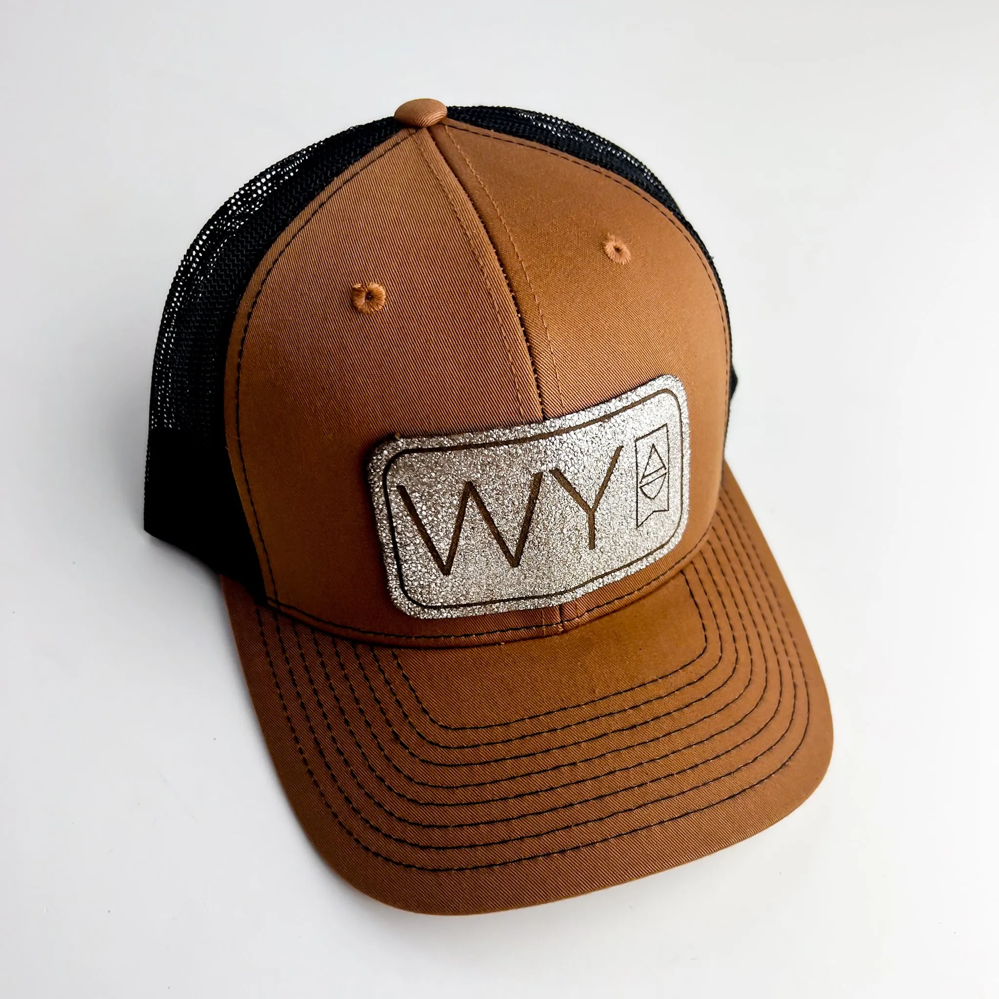 WY Trucker Hat | Whiskey   Black