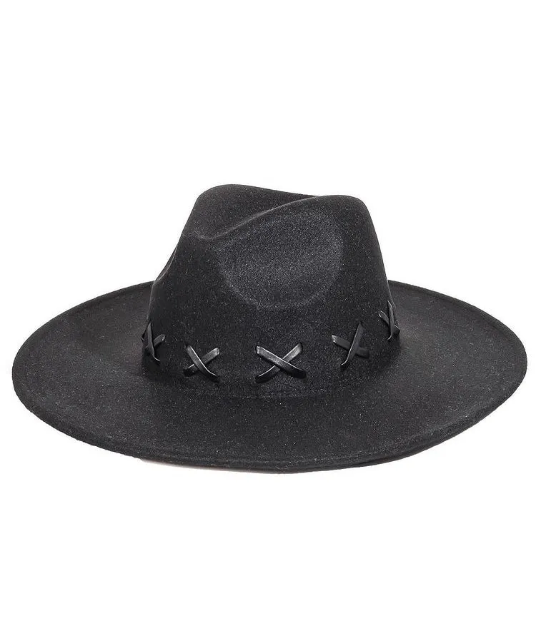 X Weave Pattern Fedora Fashion Hat